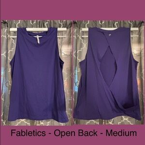Fabletics Purple Backless Tank Top